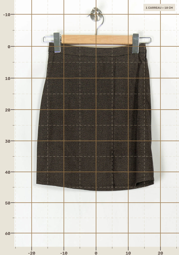 Jupe Courte Marron - Taille XS/34 de la marque Karl Marc John | PARAD120228 - Vendu par Paradigme - Image 4