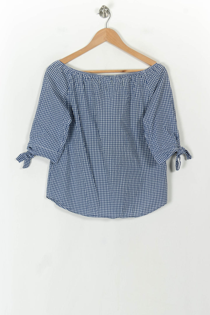 Blouse Bleue et Blanche - Taille M/38 de la marque La Fée Maraboutée | PARAD120230 - Vendu par Paradigme - Image 5
