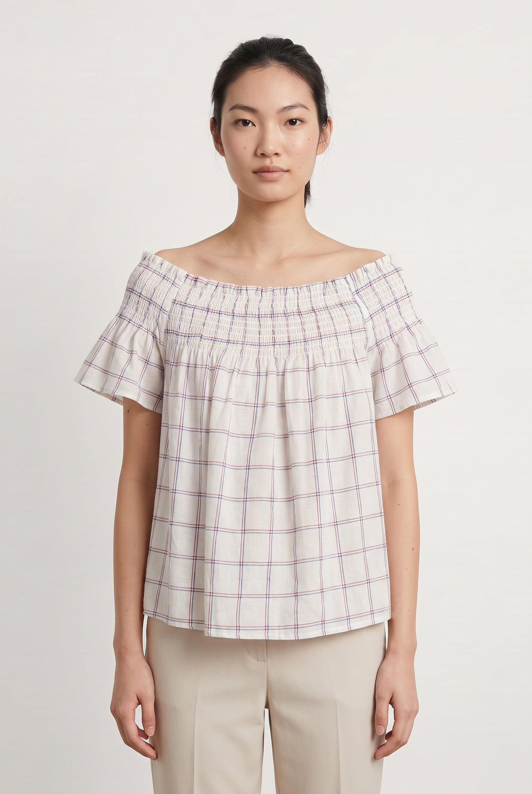 Blouse Blanche et Violette - Taille XS/34 de la marque Karl Marc John | PARAD120232 - Vendu par Paradigme - Image 1