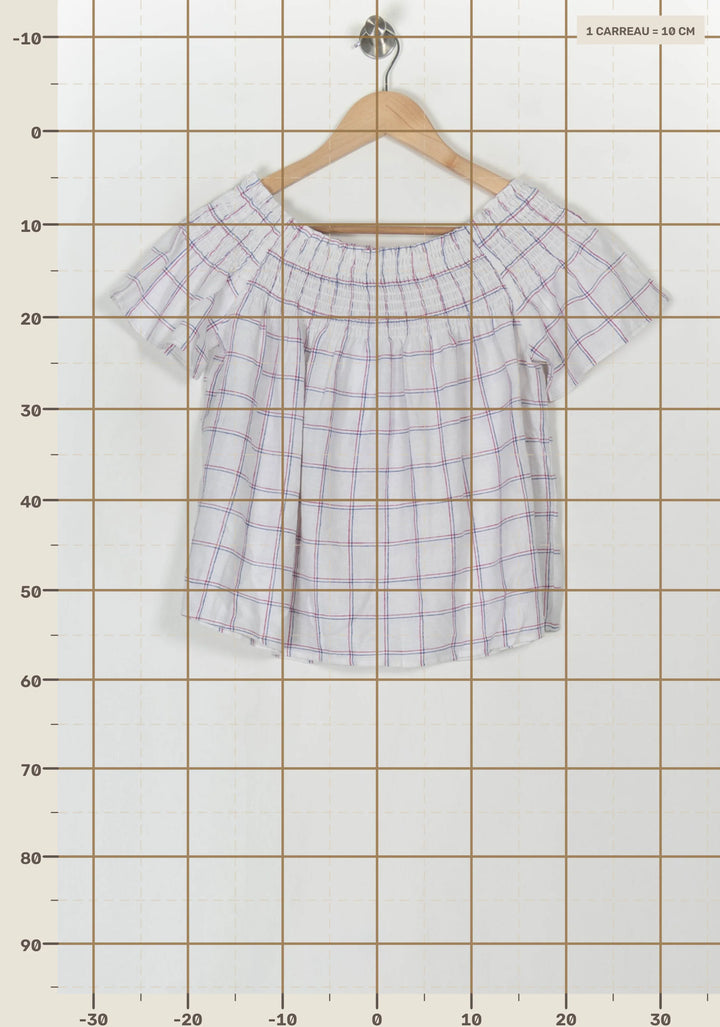 Blouse Blanche et Violette - Taille XS/34 de la marque Karl Marc John | PARAD120232 - Vendu par Paradigme - Image 4