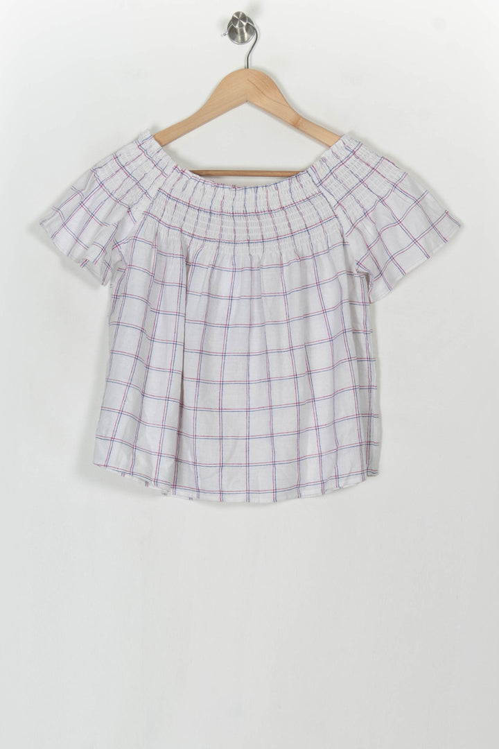 Blouse Blanche et Violette - Taille XS/34 de la marque Karl Marc John | PARAD120232 - Vendu par Paradigme - Image 2