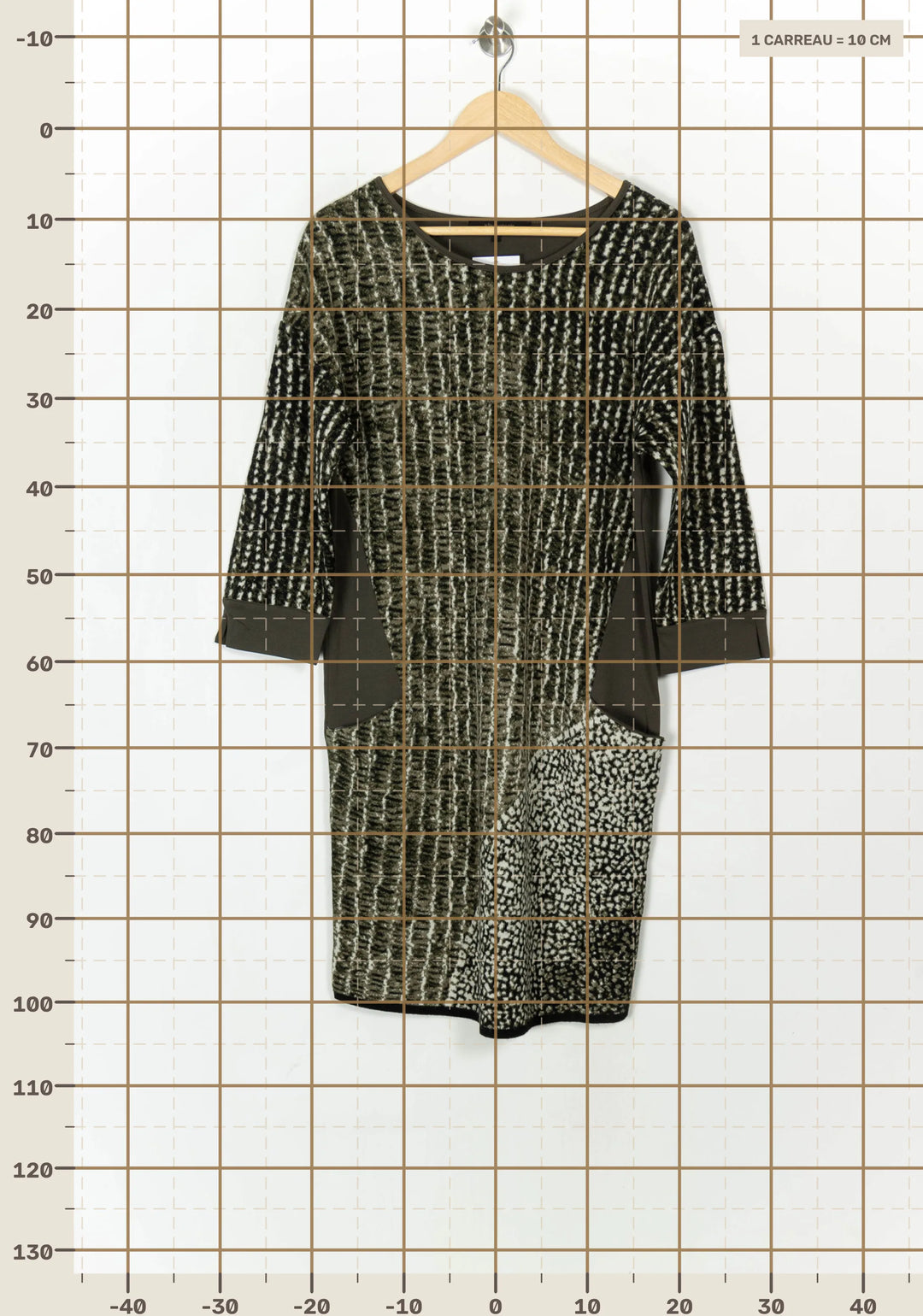 Robe Verte et Noire - Taille M/38 de la marque La Fée Maraboutée | PARAD120235 - Vendu par Paradigme - Image 4