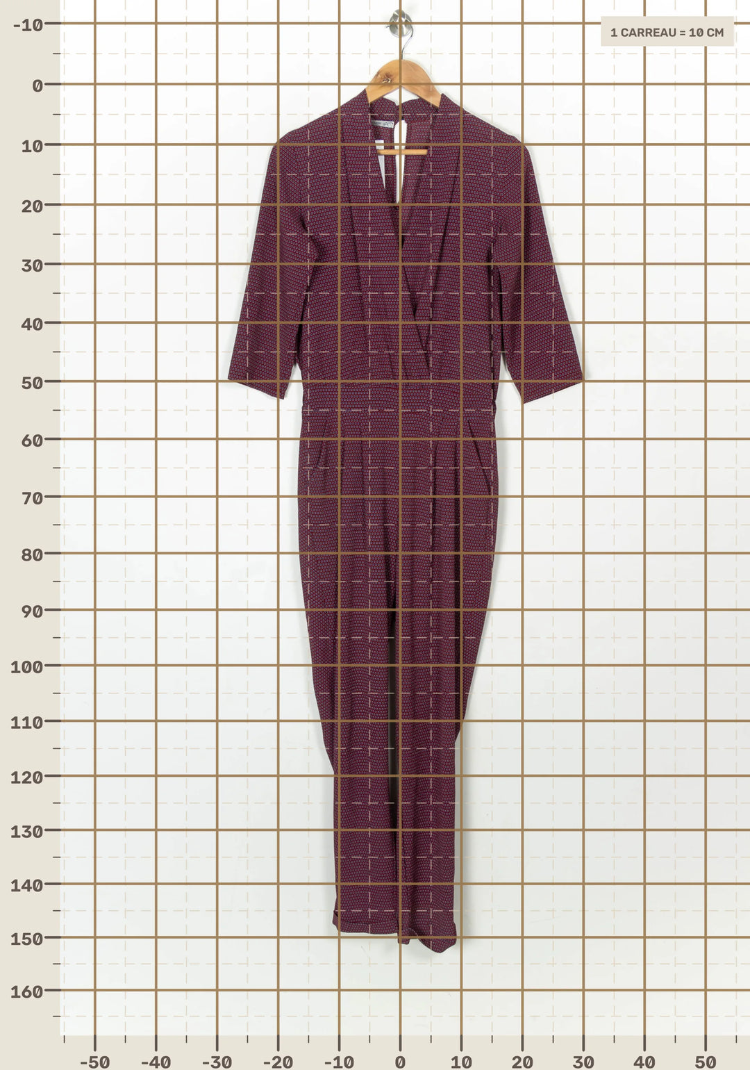 Combinaison Bordeaux - Taille S/36 de la marque La Fée Maraboutée | PARAD120239 - Vendu par Paradigme - Image 4