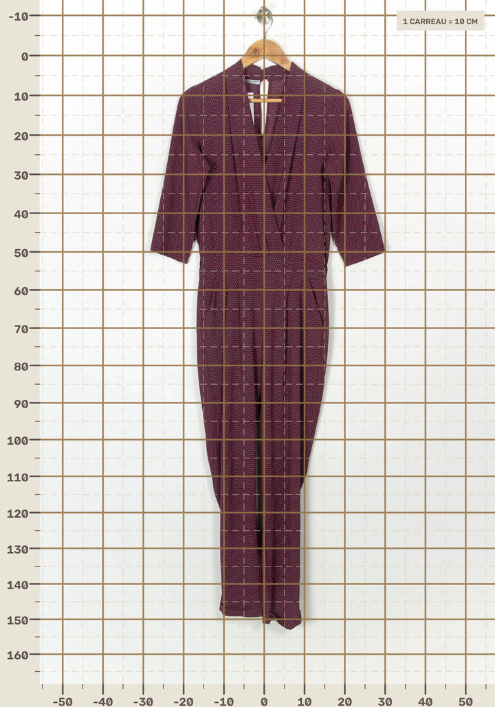 Combinaison Bordeaux - Taille S/36 de la marque La Fée Maraboutée | PARAD120239 - Vendu par Paradigme - Image 4