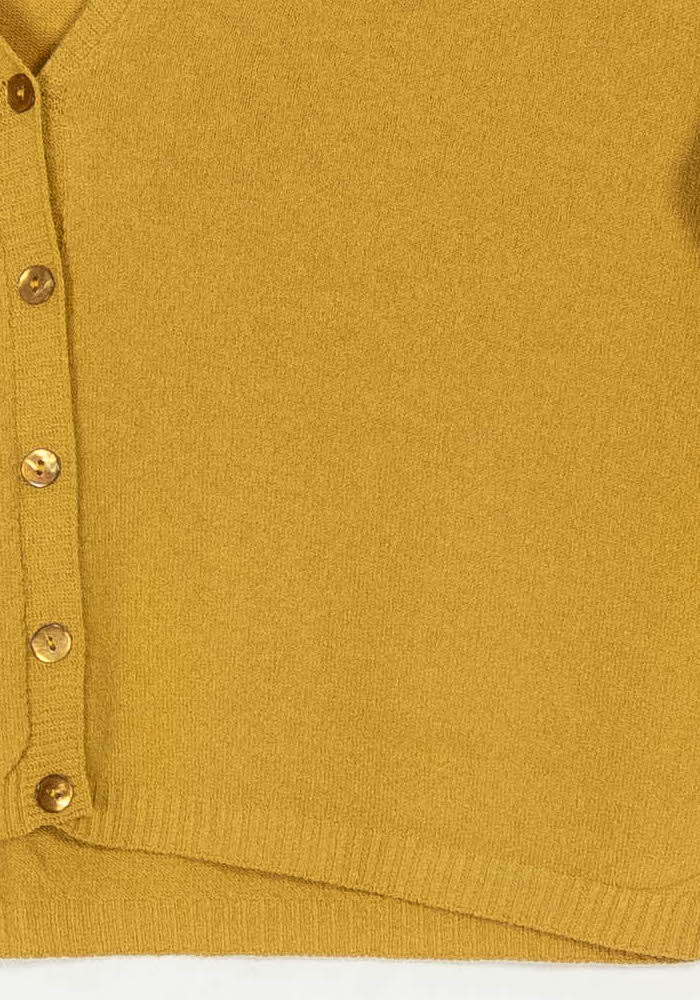 Cardigan Jaune - Taille XS/34 de la marque La Fée Maraboutée | PARAD120241 - Vendu par Paradigme - Image 3