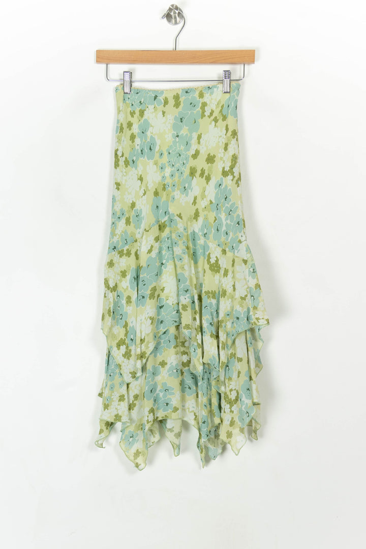 Jupe Asymétrique Verte et Bleue - Taille S/36 de la marque Caroll | PARAD120245 - Vendu par Paradigme - Image 5