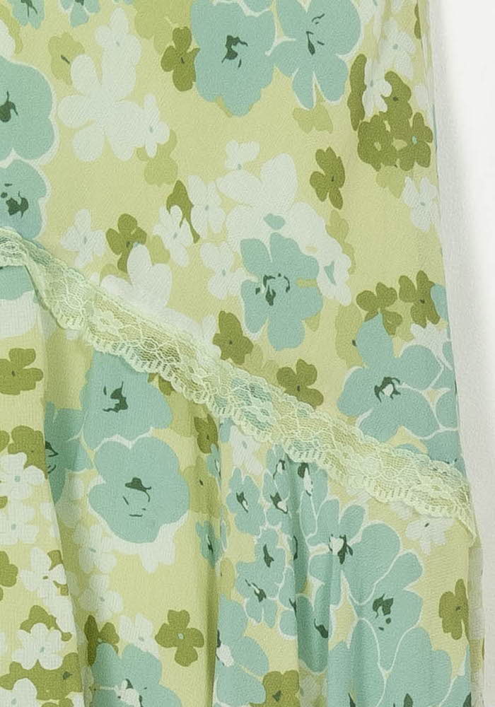 Jupe Asymétrique Verte et Bleue - Taille S/36 de la marque Caroll | PARAD120245 - Vendu par Paradigme - Image 3