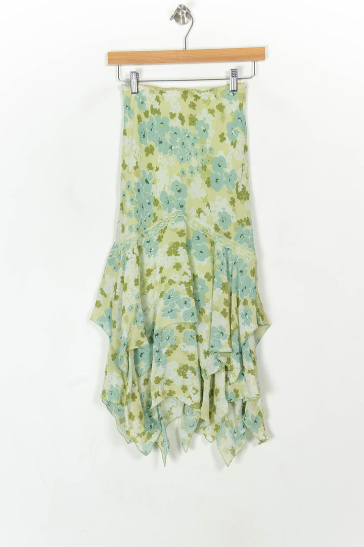 Jupe Asymétrique Verte et Bleue - Taille S/36 de la marque Caroll | PARAD120245 - Vendu par Paradigme - Image 2