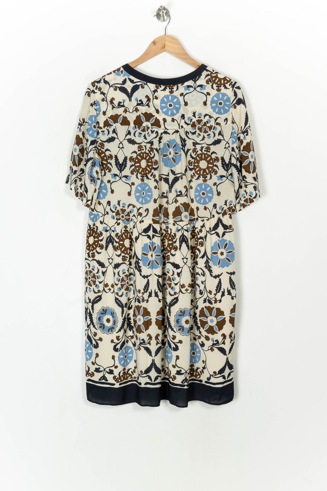 Robe Midi Écrue Bleue et Marron - Taille XL/42 de la marque Gerard Darel | PARAD120246 - Vendu par Paradigme - Image 5