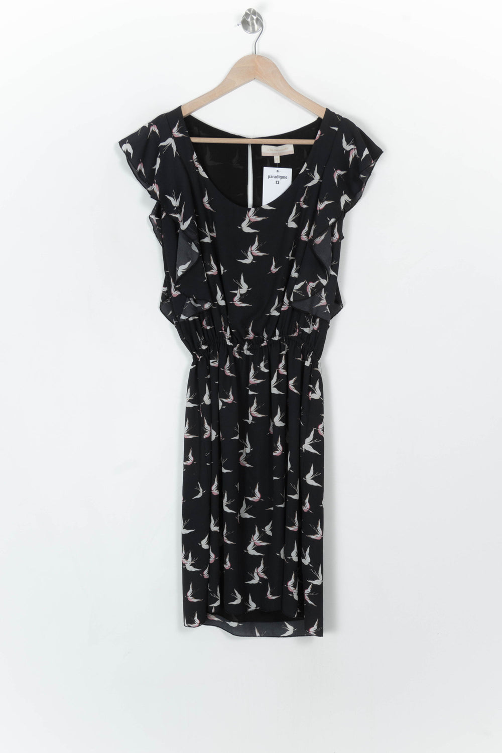 Robe Noire imprimée - Taille S/36 de la marque La Fée Maraboutée | PARAD120250 - Vendu par Paradigme - Image 2