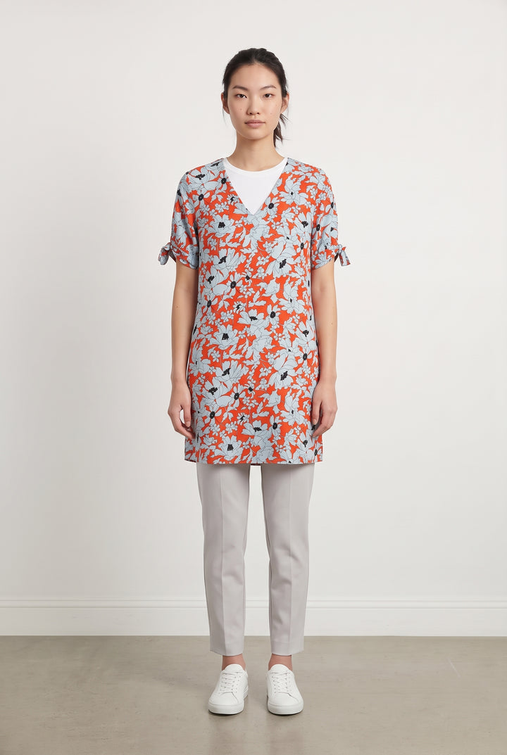 Robe Orange et Bleue - Taille S/36 de la marque La Fée Maraboutée | PARAD120251 - Vendu par Paradigme - Image 1
