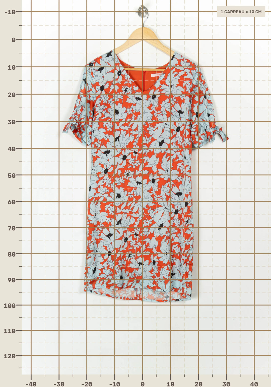 Robe Orange et Bleue - Taille S/36 de la marque La Fée Maraboutée | PARAD120251 - Vendu par Paradigme - Image 4