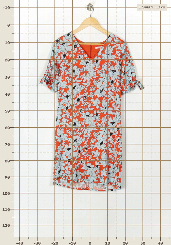 Robe Orange et Bleue - Taille S/36 de la marque La Fée Maraboutée | PARAD120251 - Vendu par Paradigme - Image 4