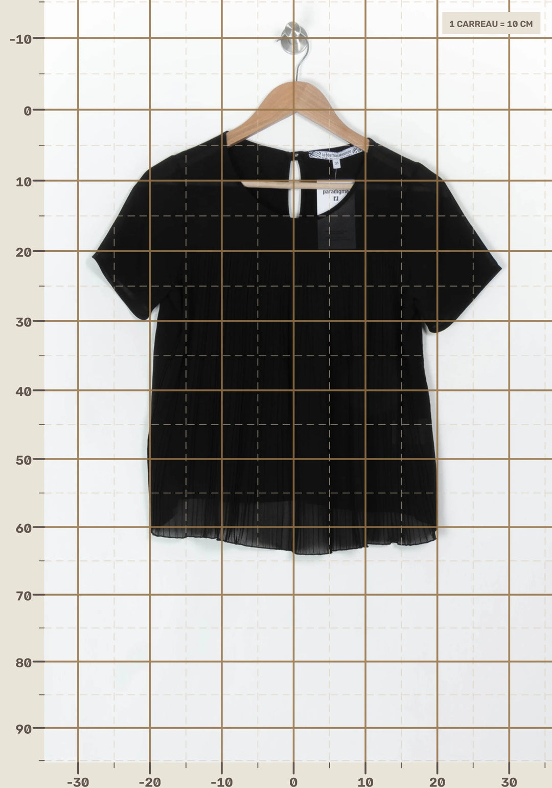 Blouse Noire - Taille S/36 de la marque La Fée Maraboutée | PARAD120253 - Vendu par Paradigme - Image 4