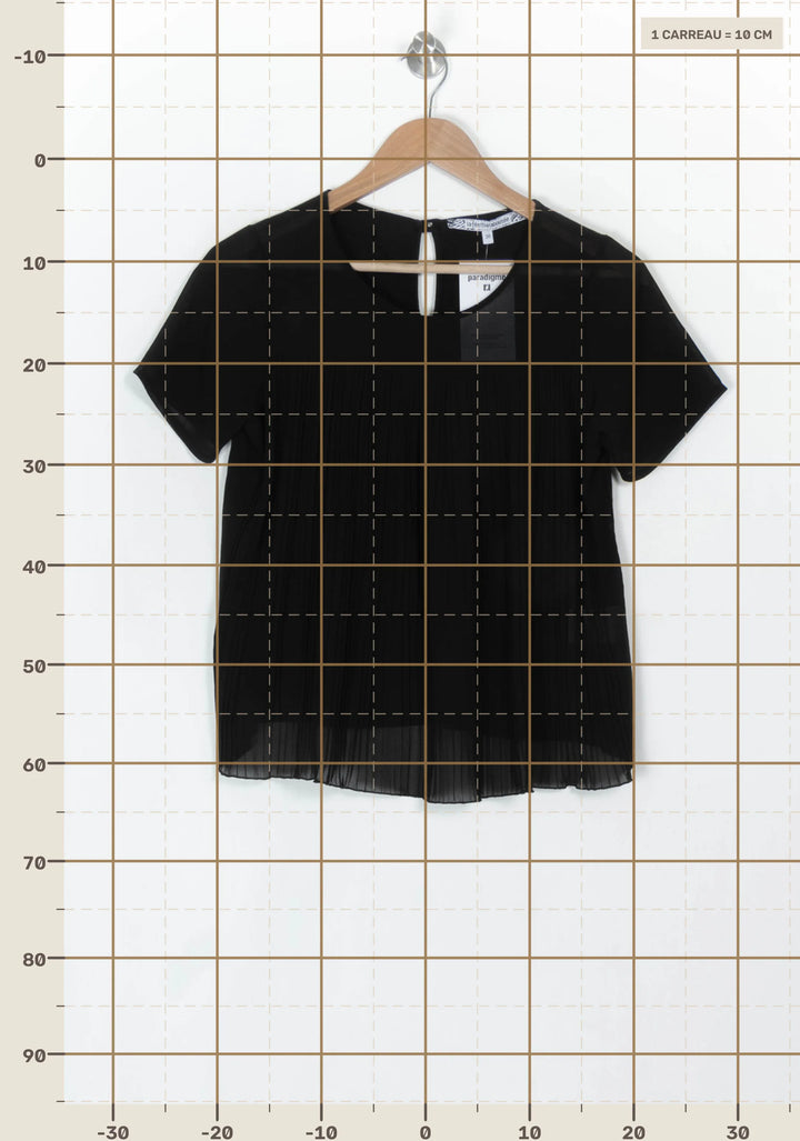 Blouse Noire - Taille S/36 de la marque La Fée Maraboutée | PARAD120253 - Vendu par Paradigme - Image 4