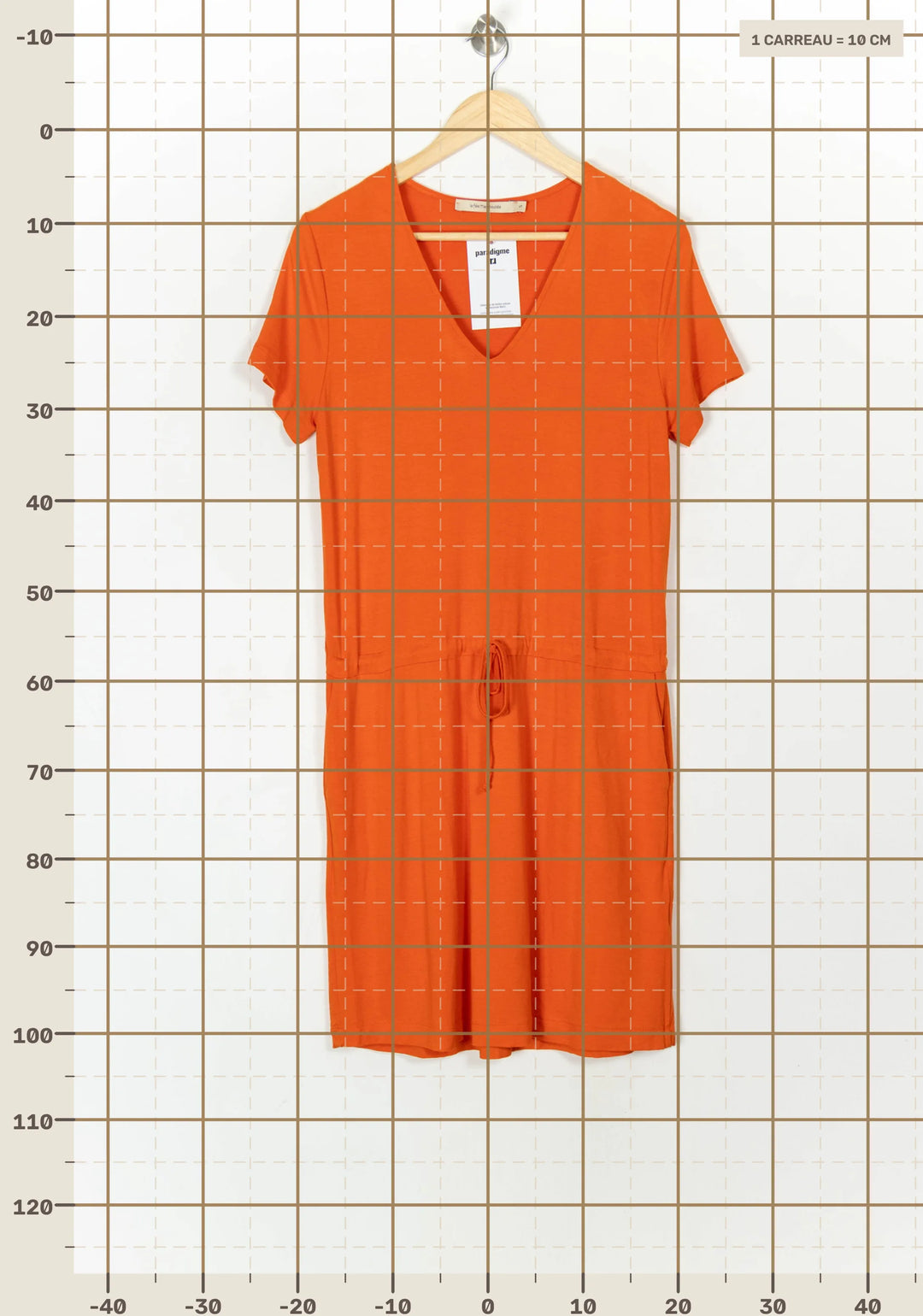 Robe Orange - Taille S/36 de la marque La Fée Maraboutée | PARAD120255 - Vendu par Paradigme - Image 4