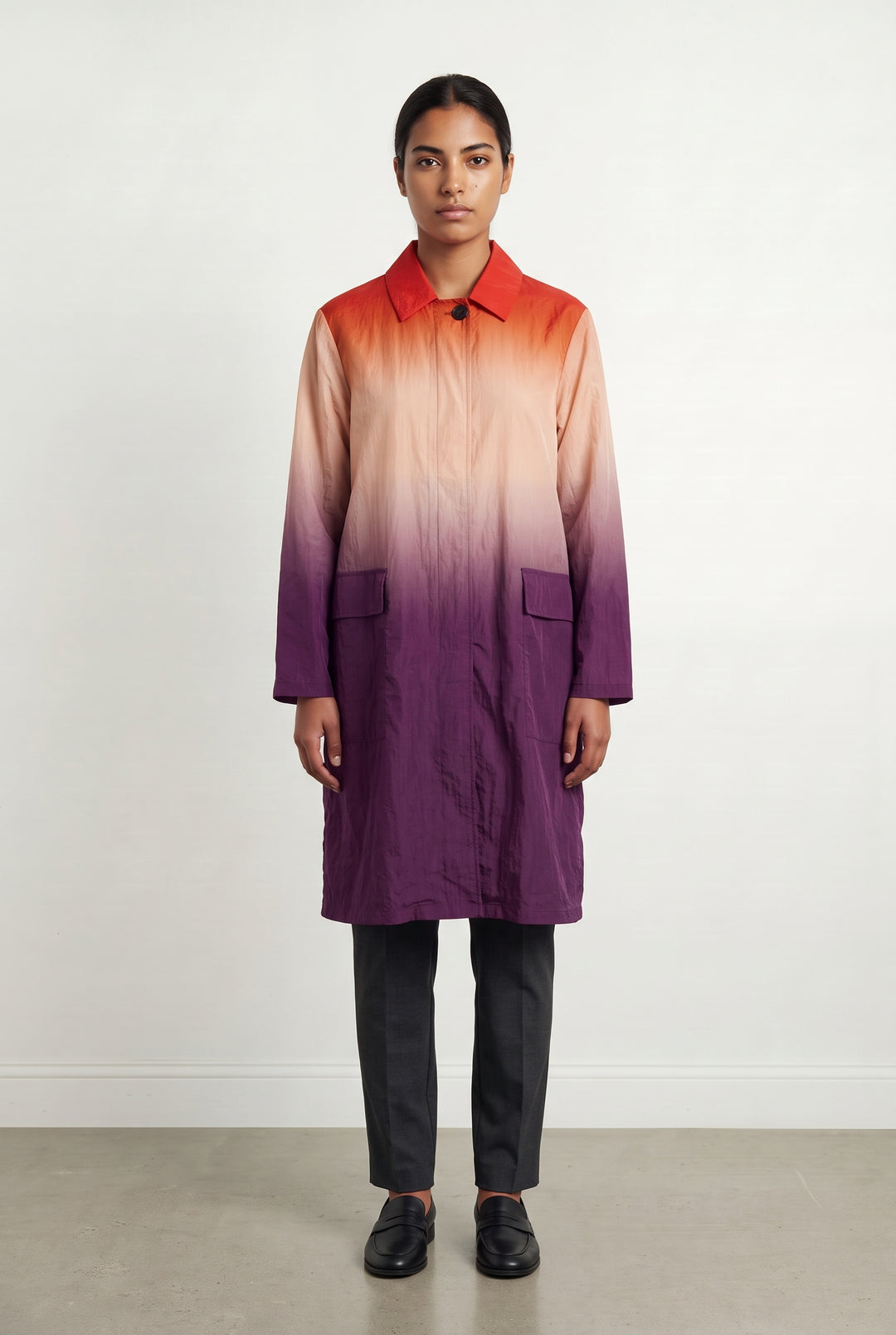 Imperméable Rouge et Violet - Taille L/40 de la marque Léon &amp; Harper | PARAD120256 - Vendu par Paradigme - Image 1