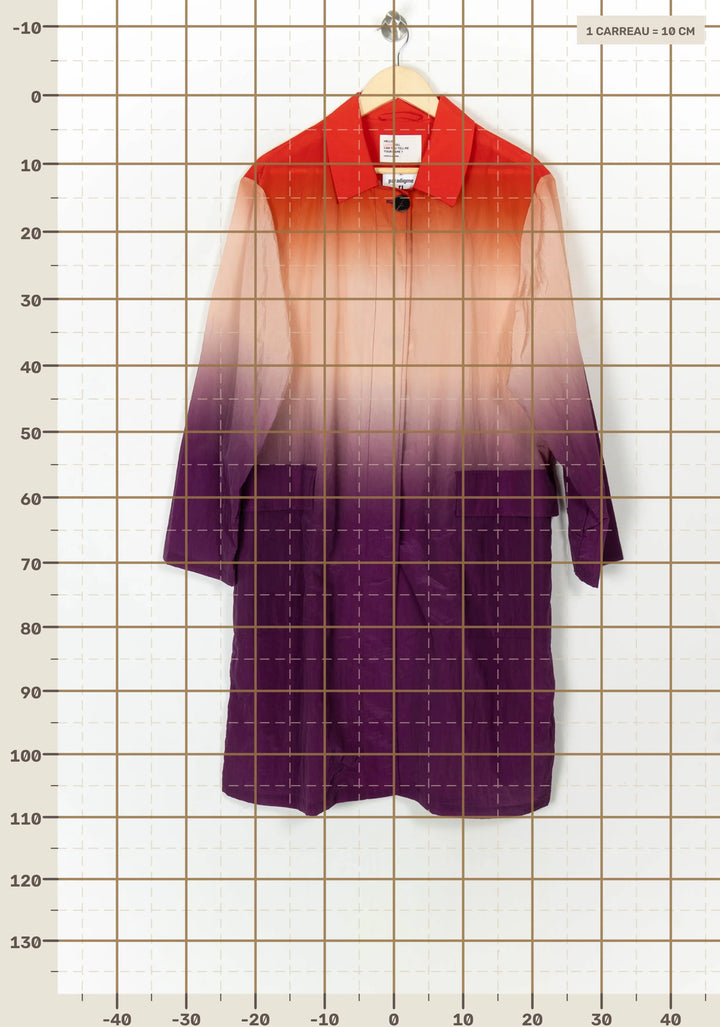 Imperméable Rouge et Violet - Taille L/40 de la marque Léon &amp; Harper | PARAD120256 - Vendu par Paradigme - Image 4