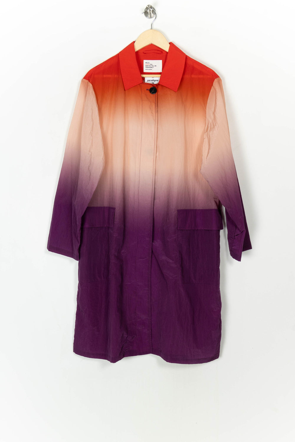 Imperméable Rouge et Violet - Taille L/40 de la marque Léon & Harper | PARAD120256 - Vendu par Paradigme - Image 2