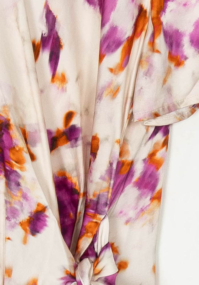 Robe Blanche et Violette - Taille M/38 de la marque La Fée Maraboutée | PARAD120257 - Vendu par Paradigme - Image 3