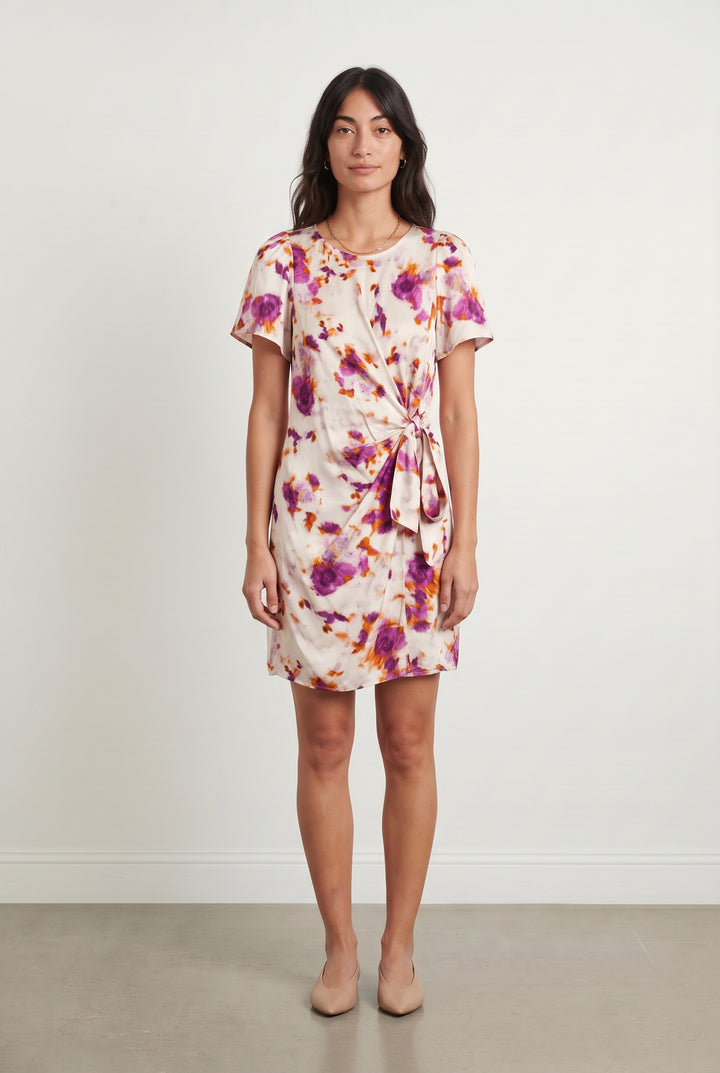 Robe Blanche et Violette - Taille M/38 de la marque La Fée Maraboutée | PARAD120257 - Vendu par Paradigme - Image 1