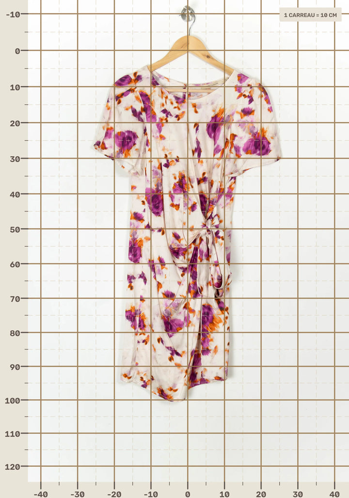 Robe Blanche et Violette - Taille M/38 de la marque La Fée Maraboutée | PARAD120257 - Vendu par Paradigme - Image 4