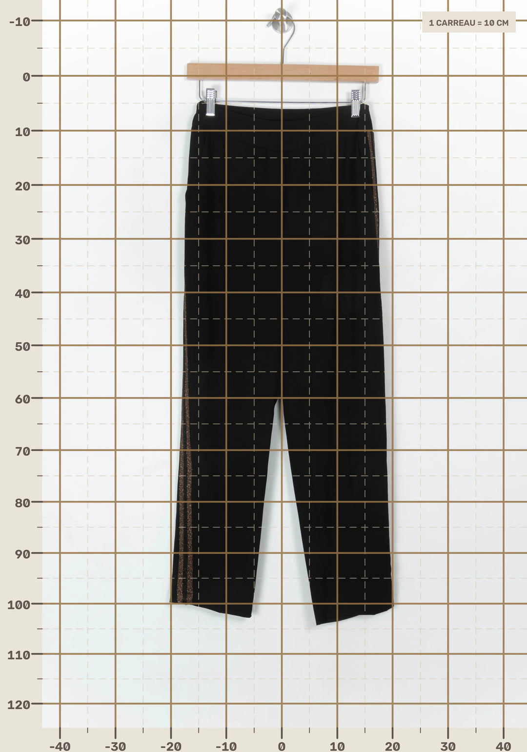 Pantalon Noir et Doré - Taille S/36 de la marque La Fée Maraboutée | PARAD120261 - Vendu par Paradigme - Image 4