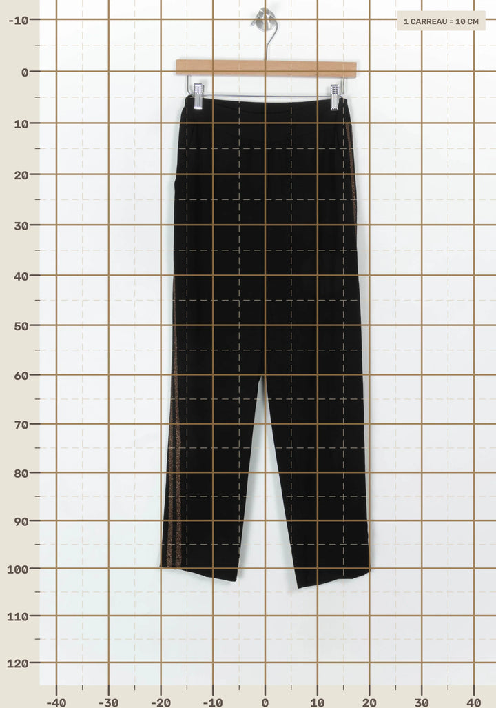 Pantalon Noir et Doré - Taille S/36 de la marque La Fée Maraboutée | PARAD120261 - Vendu par Paradigme - Image 4