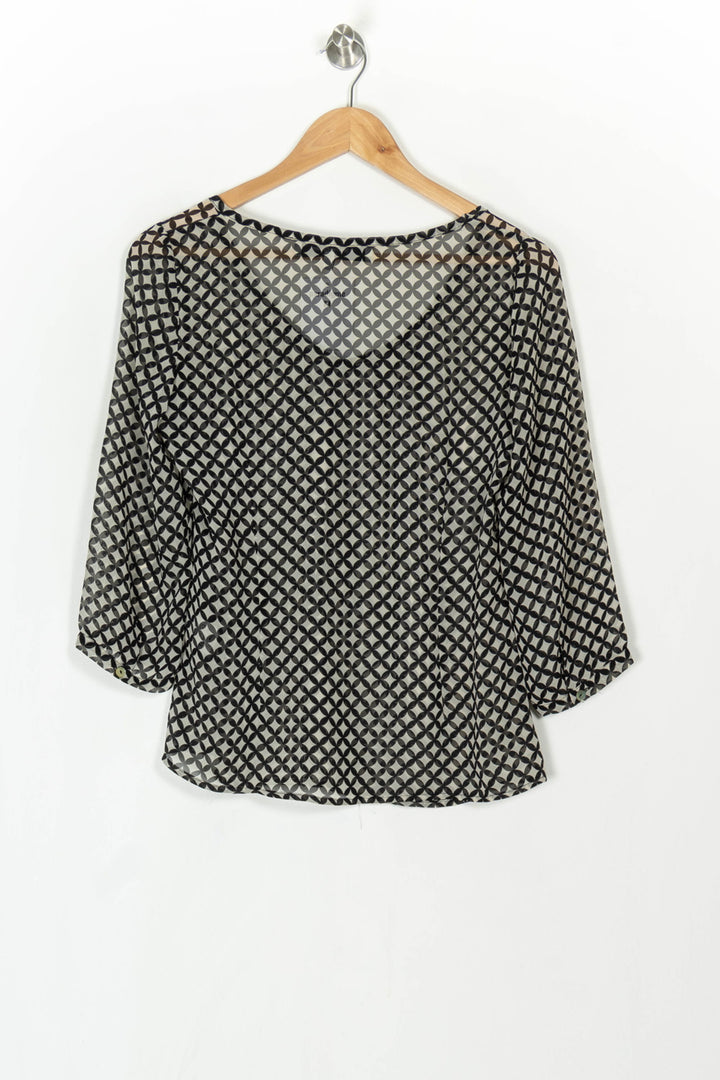 Blouse Noire et Blanche - Taille S/36 de la marque La Fée Maraboutée | PARAD120263 - Vendu par Paradigme - Image 5