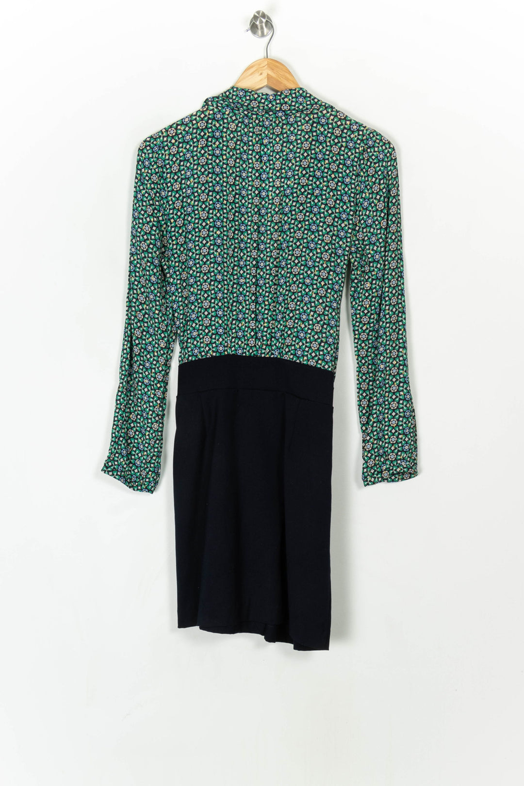 Robe Fleurie Verte et Noire - Taille S/36 de la marque La Fée Maraboutée | PARAD120265 - Vendu par Paradigme - Image 5