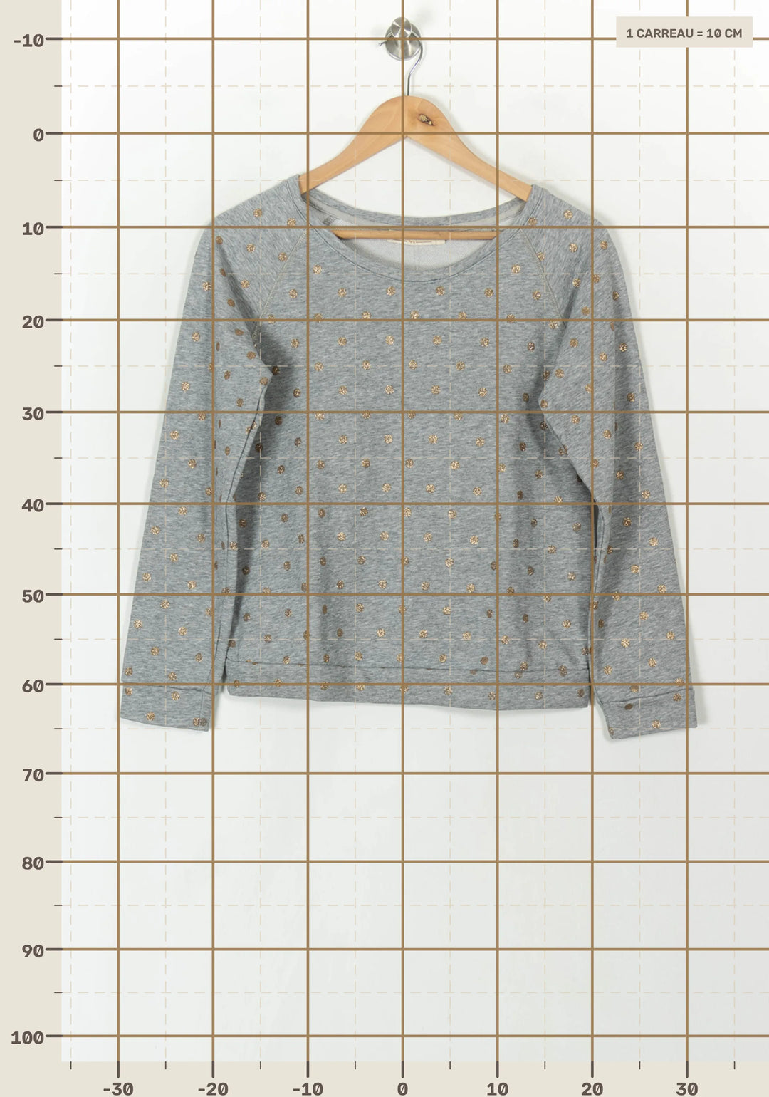 Sweat Gris et Doré - Taille S/36 de la marque La Petite Etoile | PARAD120267 - Vendu par Paradigme - Image 4