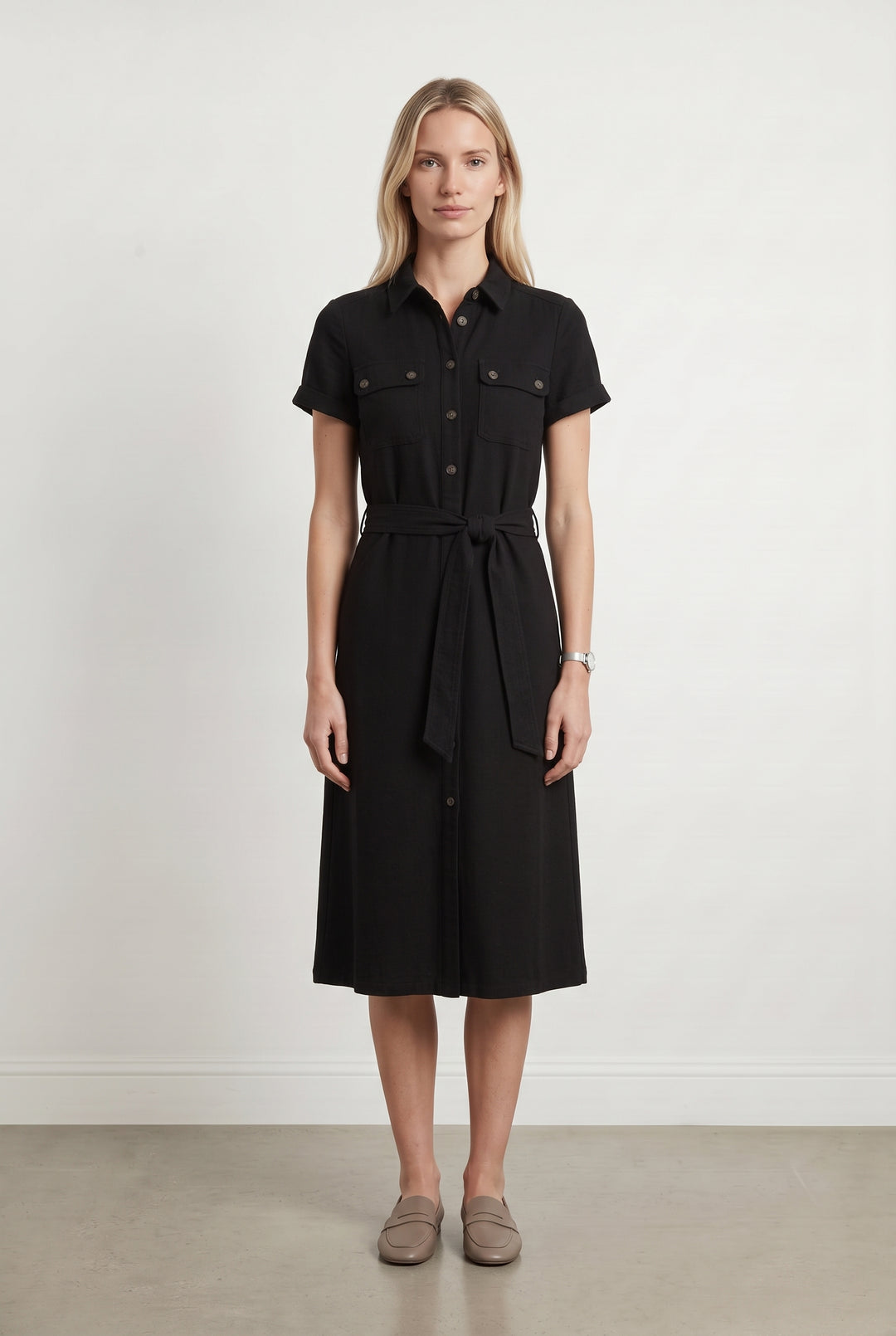 Robe Chemise Noire - Taille XS/34 de la marque Sézane | PARAD120274 - Vendu par Paradigme - Image 1