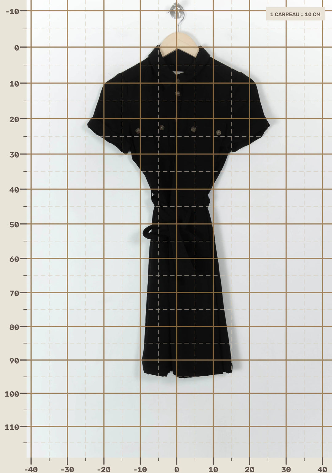 Robe Chemise Noire - Taille XS/34 de la marque Sézane | PARAD120274 - Vendu par Paradigme - Image 4