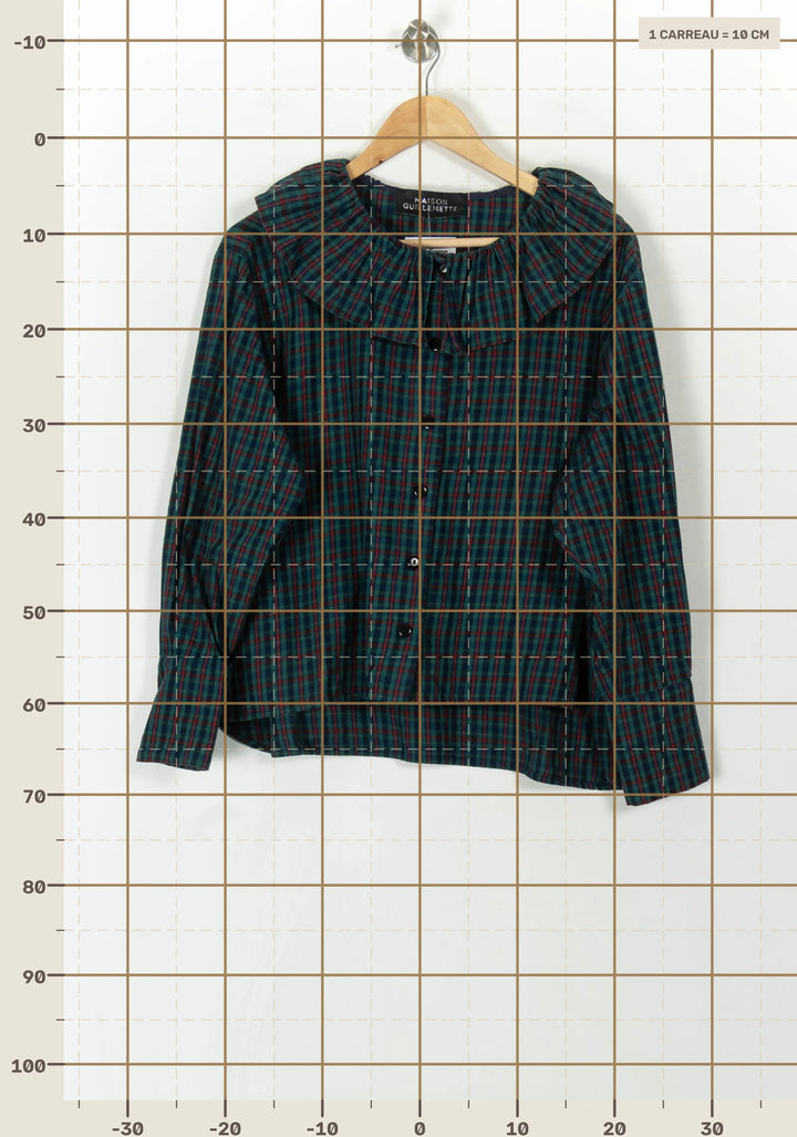 Blouse Verte et Rouge - Taille XL/42 de la marque Maison Guillemette | PARAD120276 - Vendu par Paradigme - Image 4