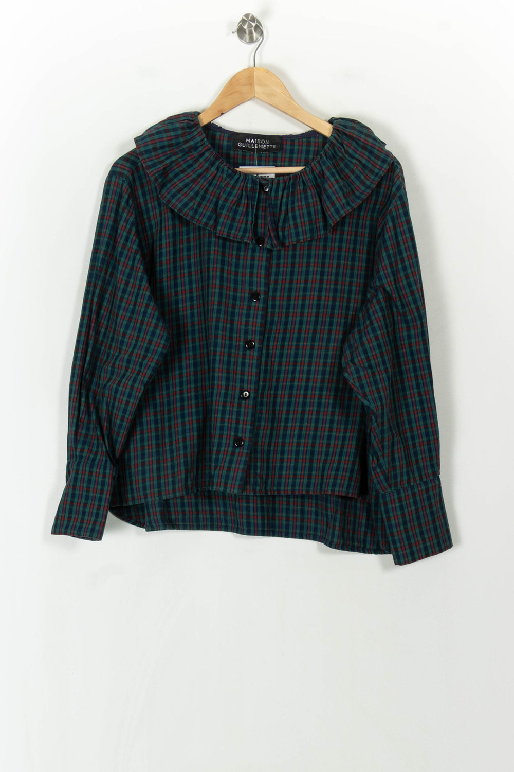 Blouse Verte et Rouge - Taille XL/42 de la marque Maison Guillemette | PARAD120276 - Vendu par Paradigme - Image 2