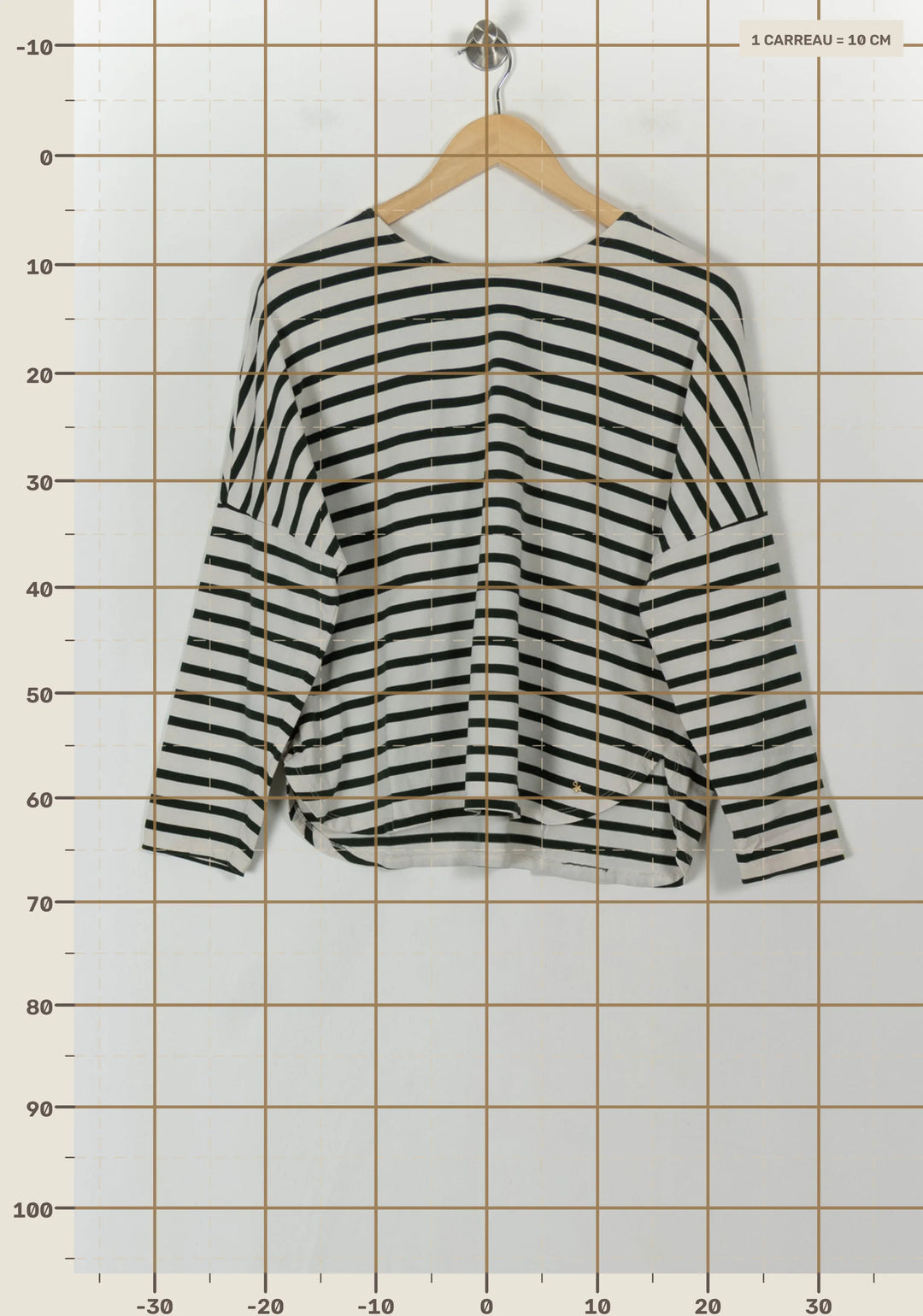Marinière Blanche et Noire - Taille M/38 de la marque Des petits hauts | PARAD120277 - Vendu par Paradigme - Image 4