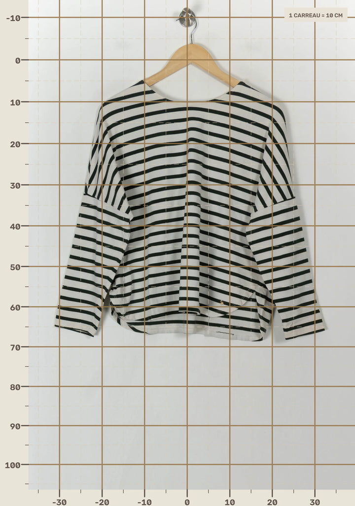 Marinière Blanche et Noire - Taille M/38 de la marque Des petits hauts | PARAD120277 - Vendu par Paradigme - Image 4