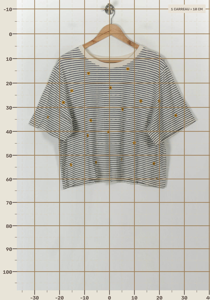 Tee-shirt Rayé Blanc et Noir - Taille L/40 de la marque Des petits hauts | PARAD120279 - Vendu par Paradigme - Image 4