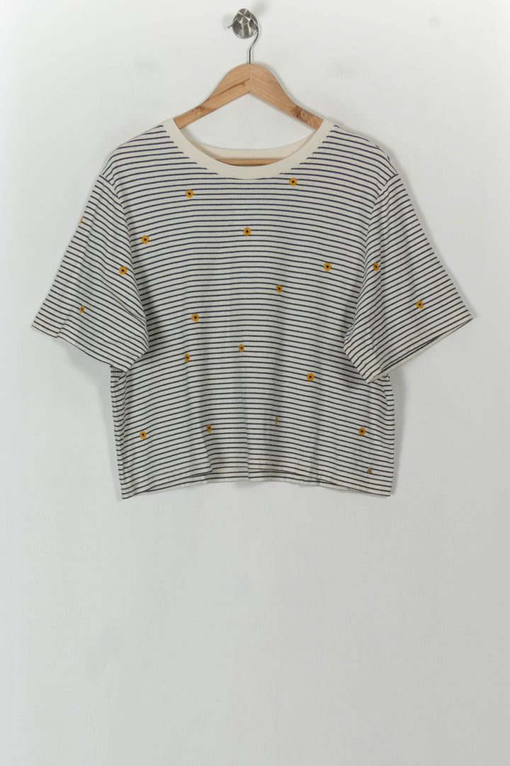 Tee-shirt Rayé Blanc et Noir - Taille L/40 de la marque Des petits hauts | PARAD120279 - Vendu par Paradigme - Image 2