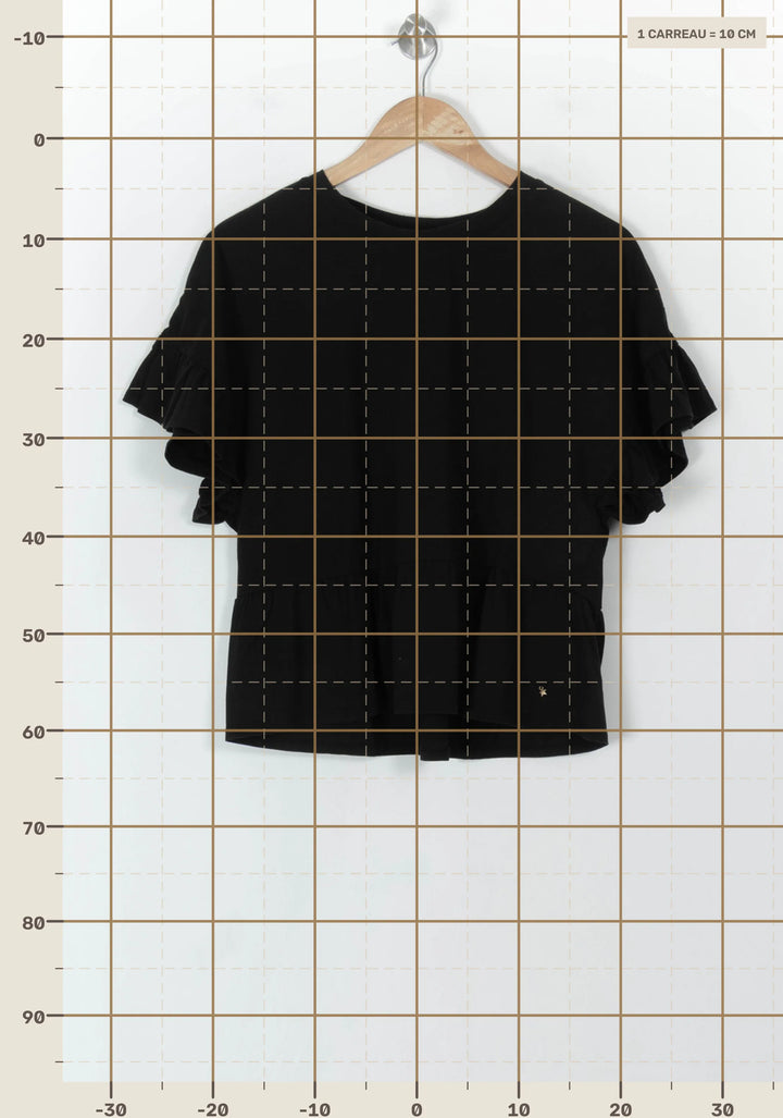 Blouse Noire - Taille L/40 de la marque Des petits hauts | PARAD120280 - Vendu par Paradigme - Image 4