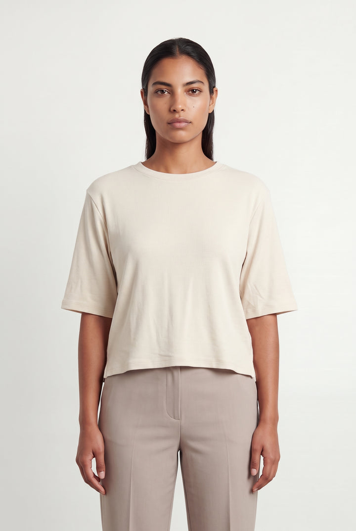 Tee-shirt Beige - Taille L/40 de la marque Sessùn | PARAD120281 - Vendu par Paradigme - Image 1