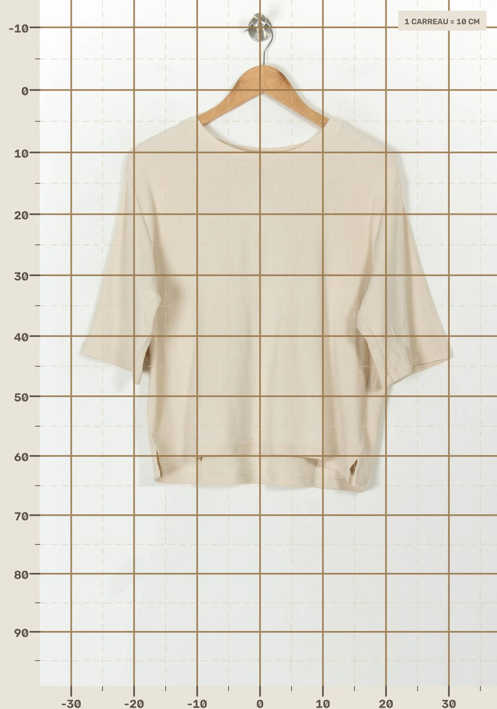 Tee-shirt Beige - Taille L/40 de la marque Sessùn | PARAD120281 - Vendu par Paradigme - Image 4