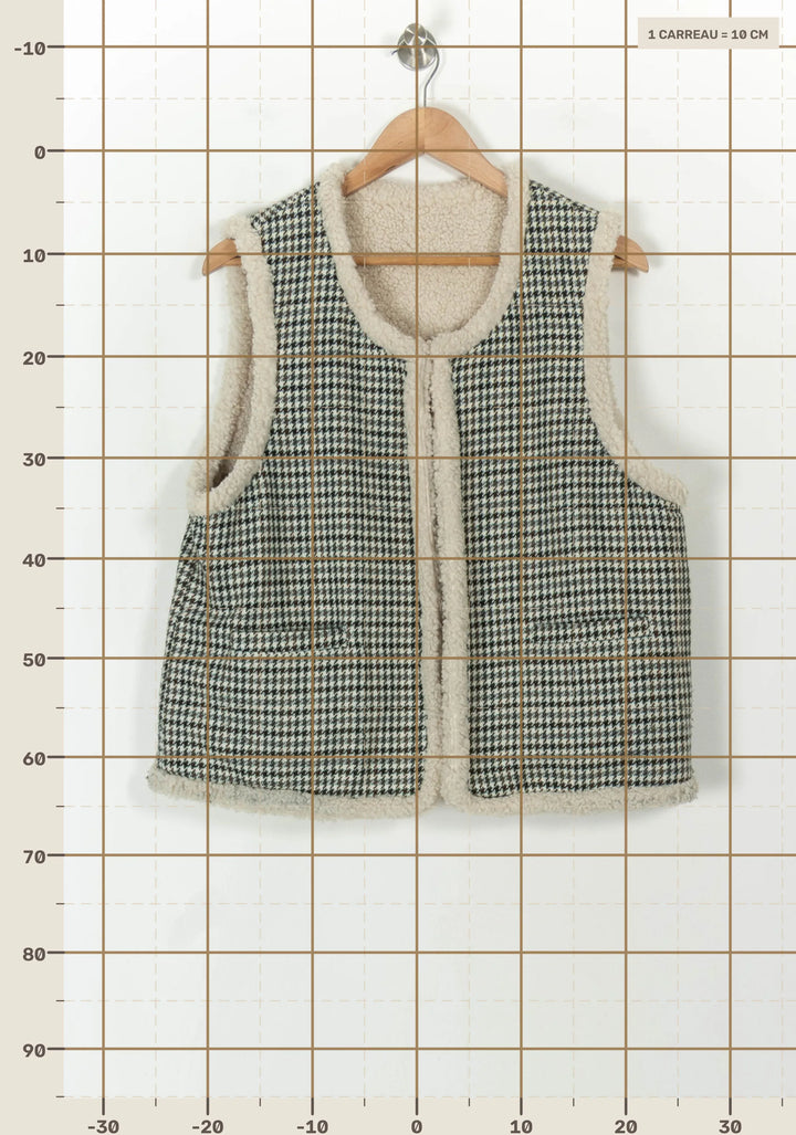 Gilet Sans Manches Beige et Noir - Taille L/40 de la marque Ekyog | PARAD120285 - Vendu par Paradigme - Image 4