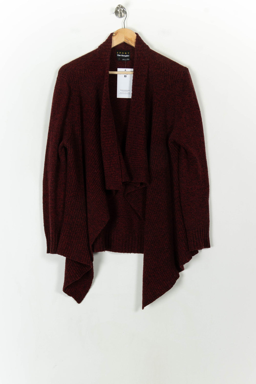 Cardigan Bordeaux - Taille L/40 de la marque The Kooples | PARAD120289 - Vendu par Paradigme - Image 2