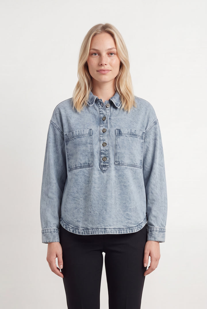 Chemise Bleue - Taille L/40 de la marque Des petits hauts | PARAD120290 - Vendu par Paradigme - Image 1