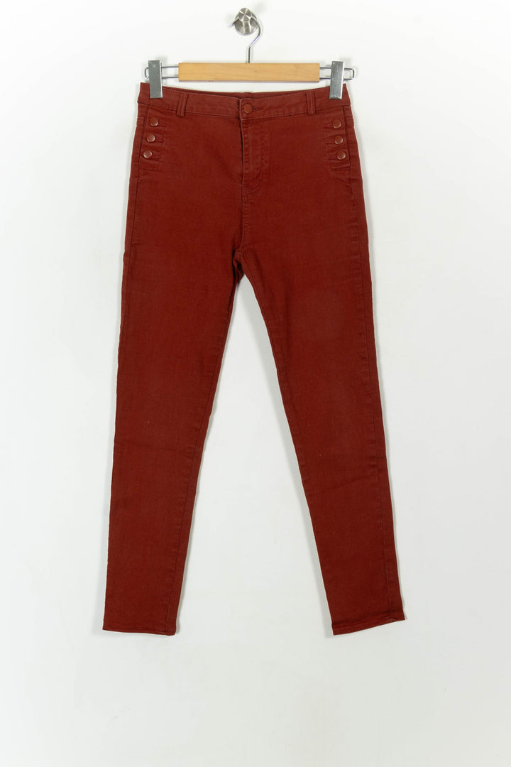 Pantalon Skinny Bordeaux - Taille M/38 de la marque La Fée Maraboutée | PARAD120291 - Vendu par Paradigme - Image 2