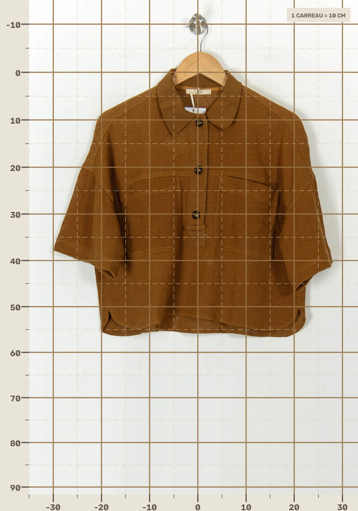 Chemise Marron - Taille L/40 de la marque Sessùn | PARAD120293 - Vendu par Paradigme - Image 4
