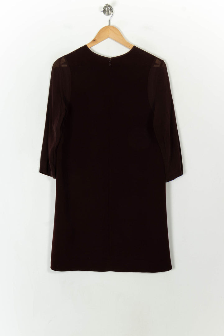 Robe Droite Bordeaux - Taille L/40 de la marque The Kooples | PARAD120294 - Vendu par Paradigme - Image 5