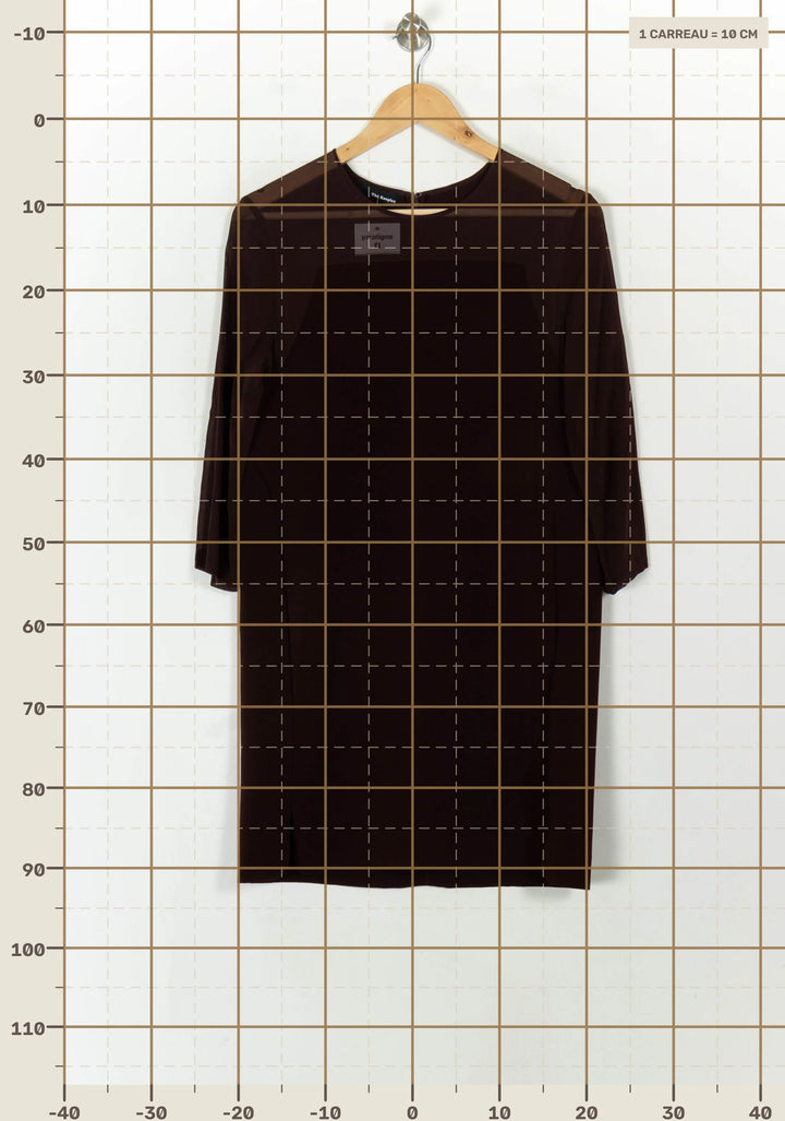 Robe Droite Bordeaux - Taille L/40 de la marque The Kooples | PARAD120294 - Vendu par Paradigme - Image 4