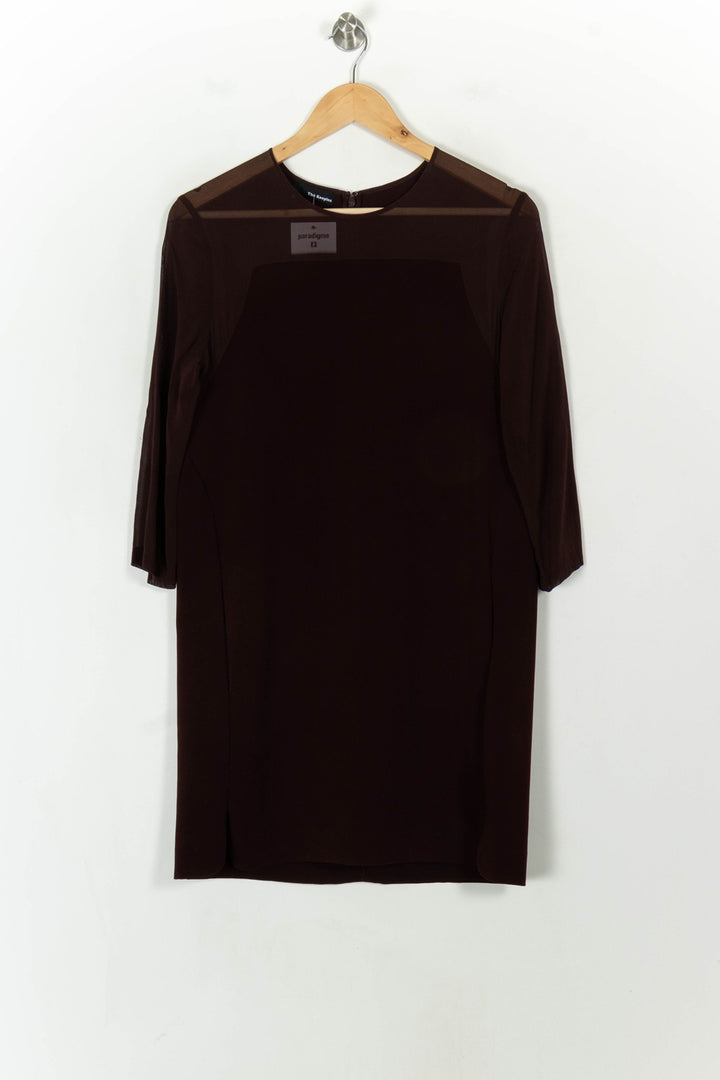 Robe Droite Bordeaux - Taille L/40 de la marque The Kooples | PARAD120294 - Vendu par Paradigme - Image 2